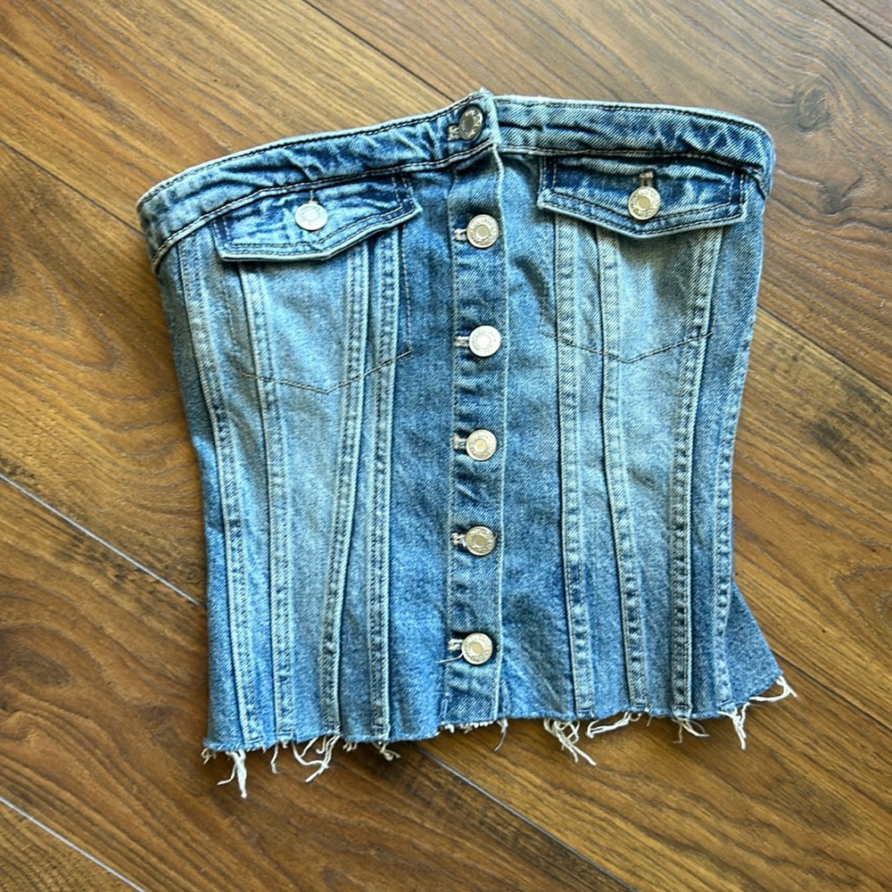 ZARA Denim Corset